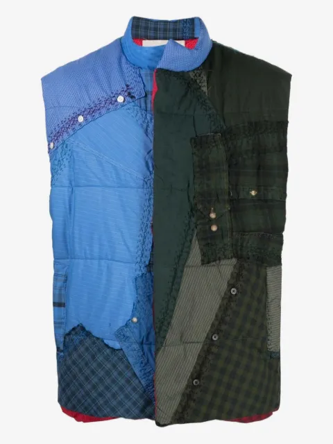 By Walid Teddy patchwork padded gilet