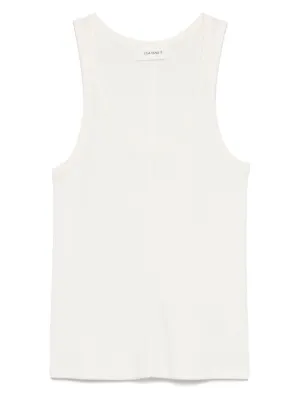 FRAME Ribbed Tank Top | White | FARFETCH UK