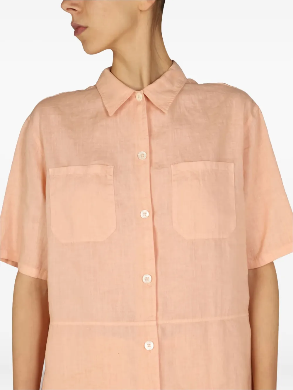 ASPESI button fastening pocket shirt Roze