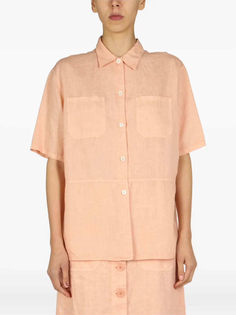 ASPESI button fastening pocket shirt Roze
