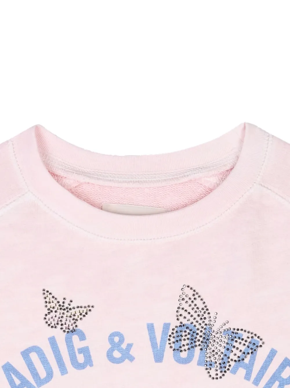 Zadig & Voltaire Kids Sweater verfraaid met vlinder Roze