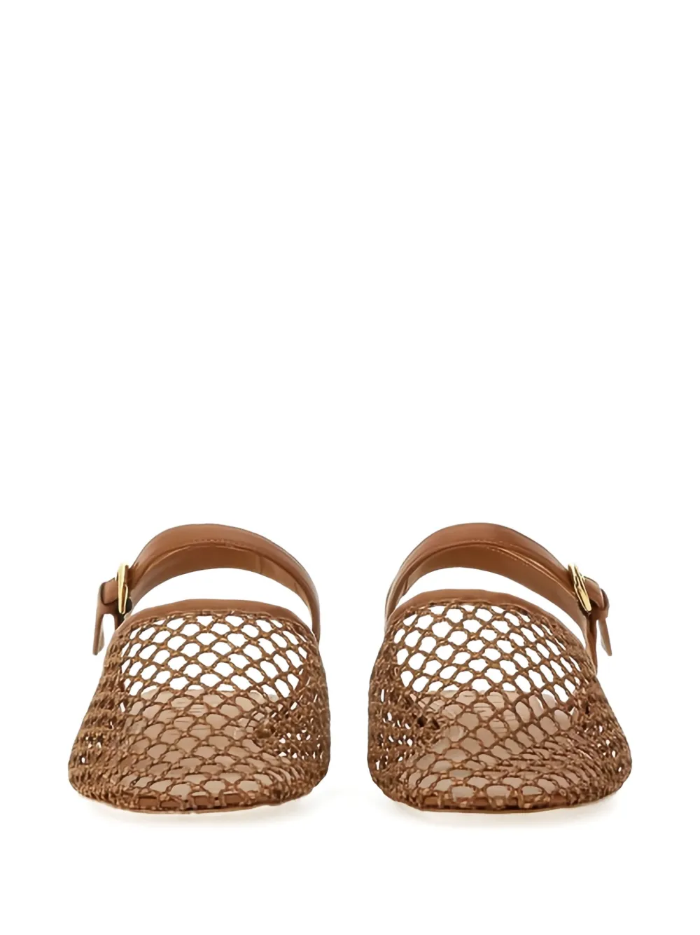STAUD cut-out flat sandals Neutrals
