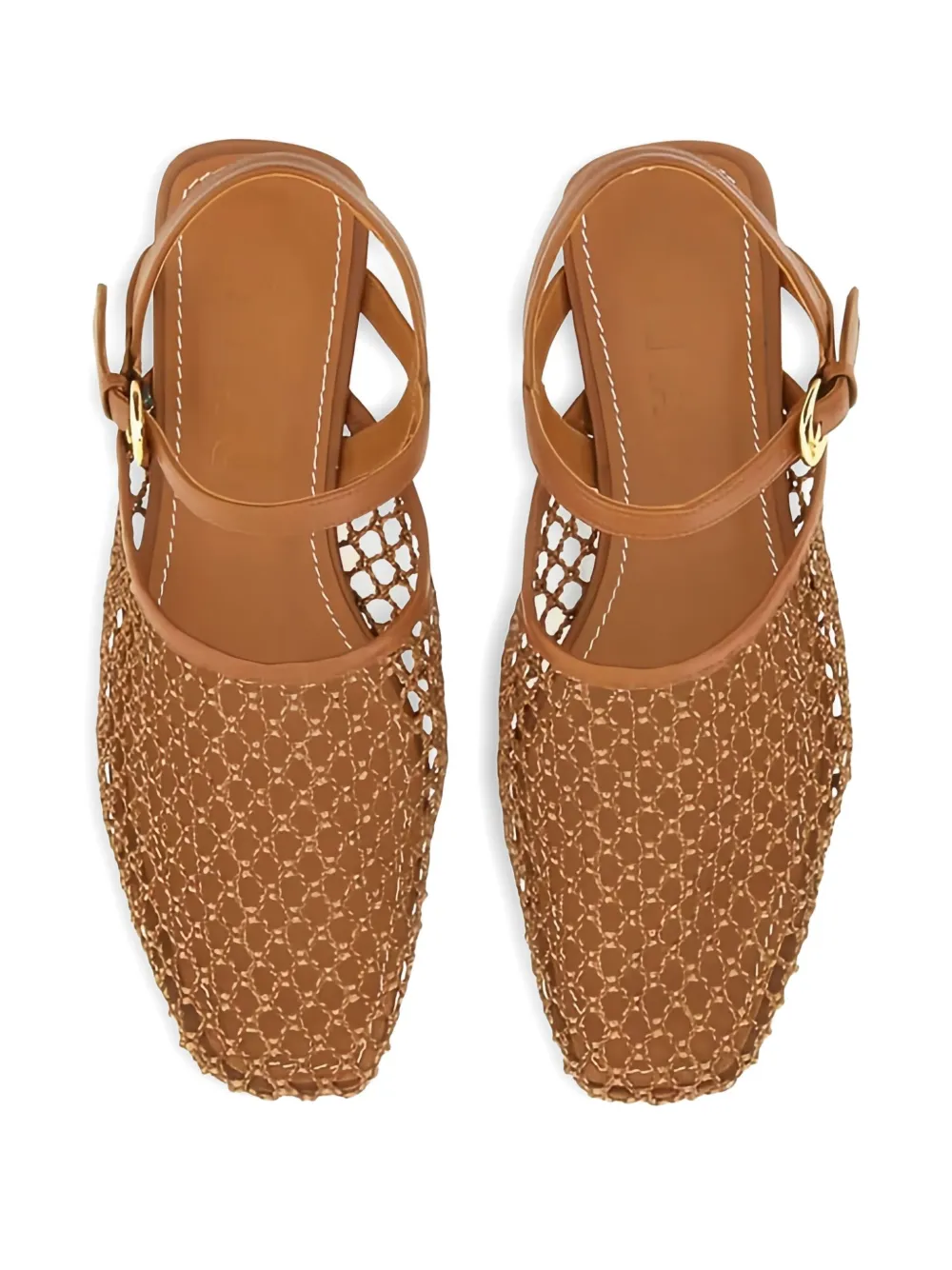 STAUD cut-out flat sandals Neutrals