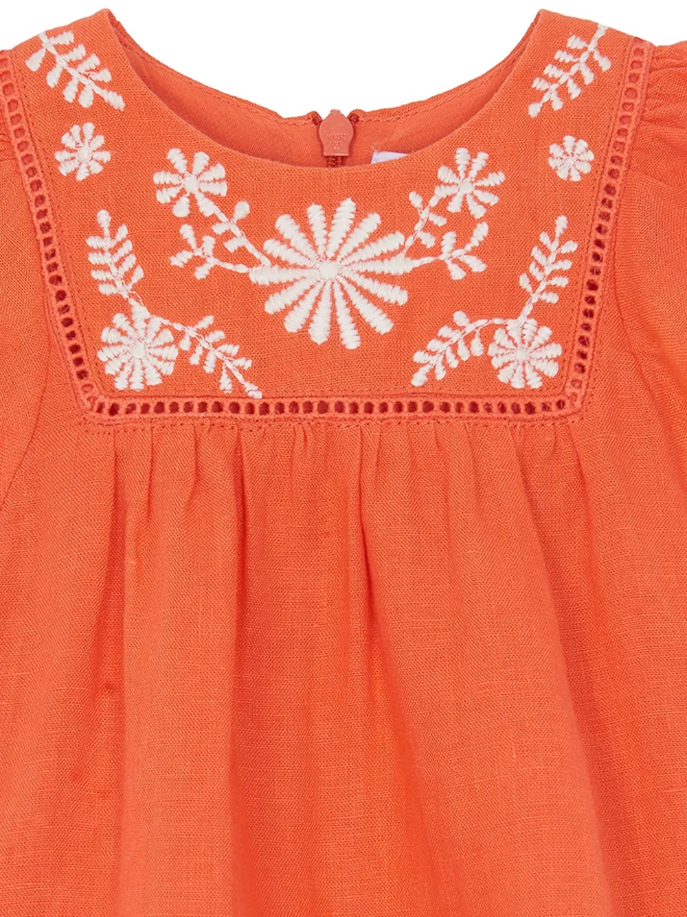 Tartine Et Chocolat Jurk met borduurwerk en korte mouwen Oranje
