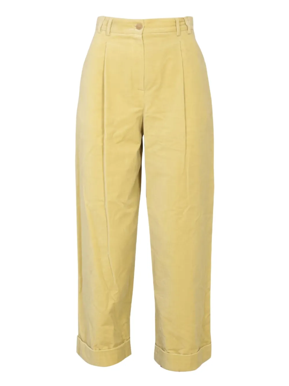 Alysi pleated-cuff trousers Groen