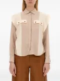 Alysi two-tone cotton shirt - Neutrals