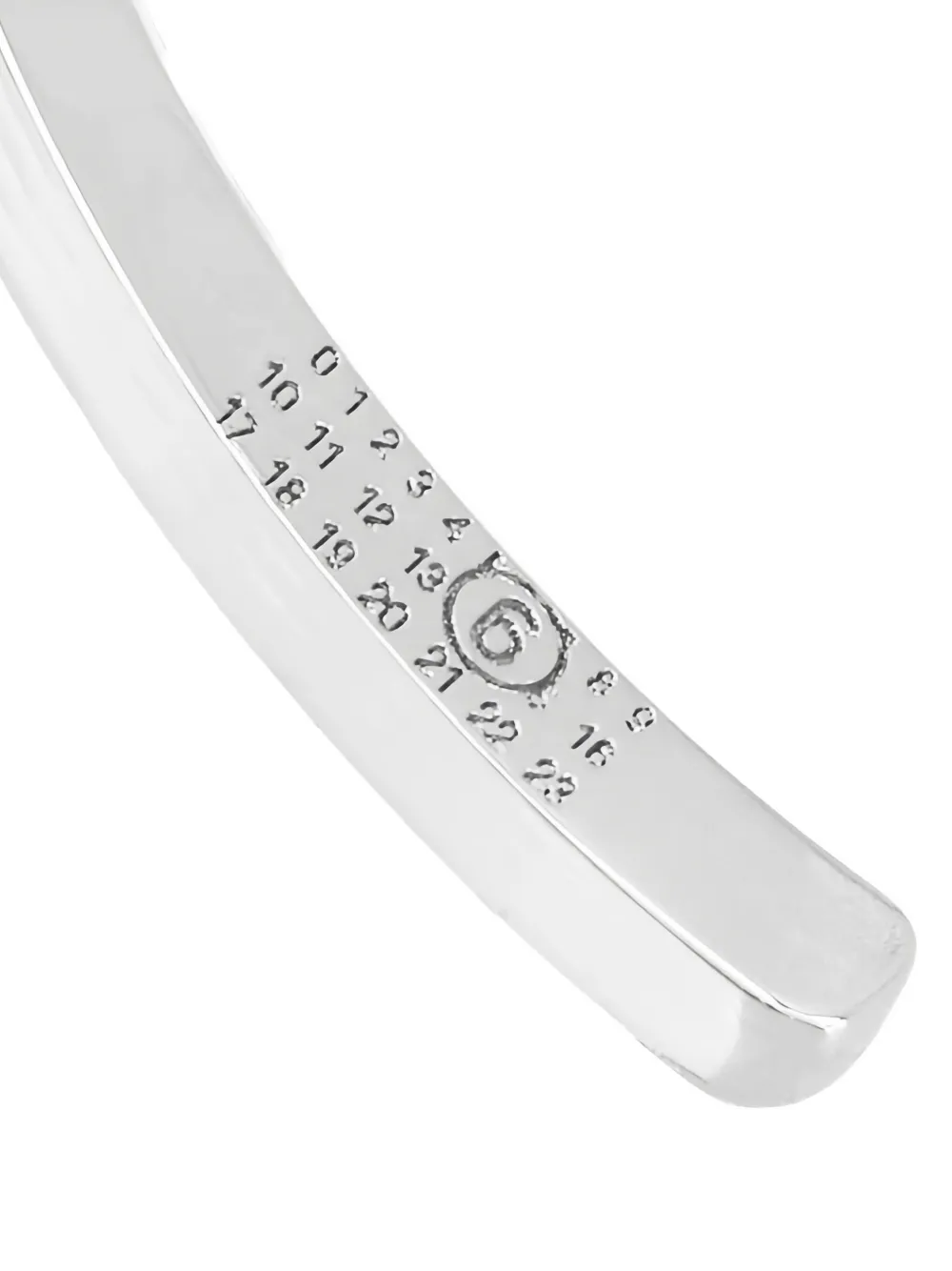 Mm6 Maison Margiela Numbers-motif Cuff Bracelet In Metallic