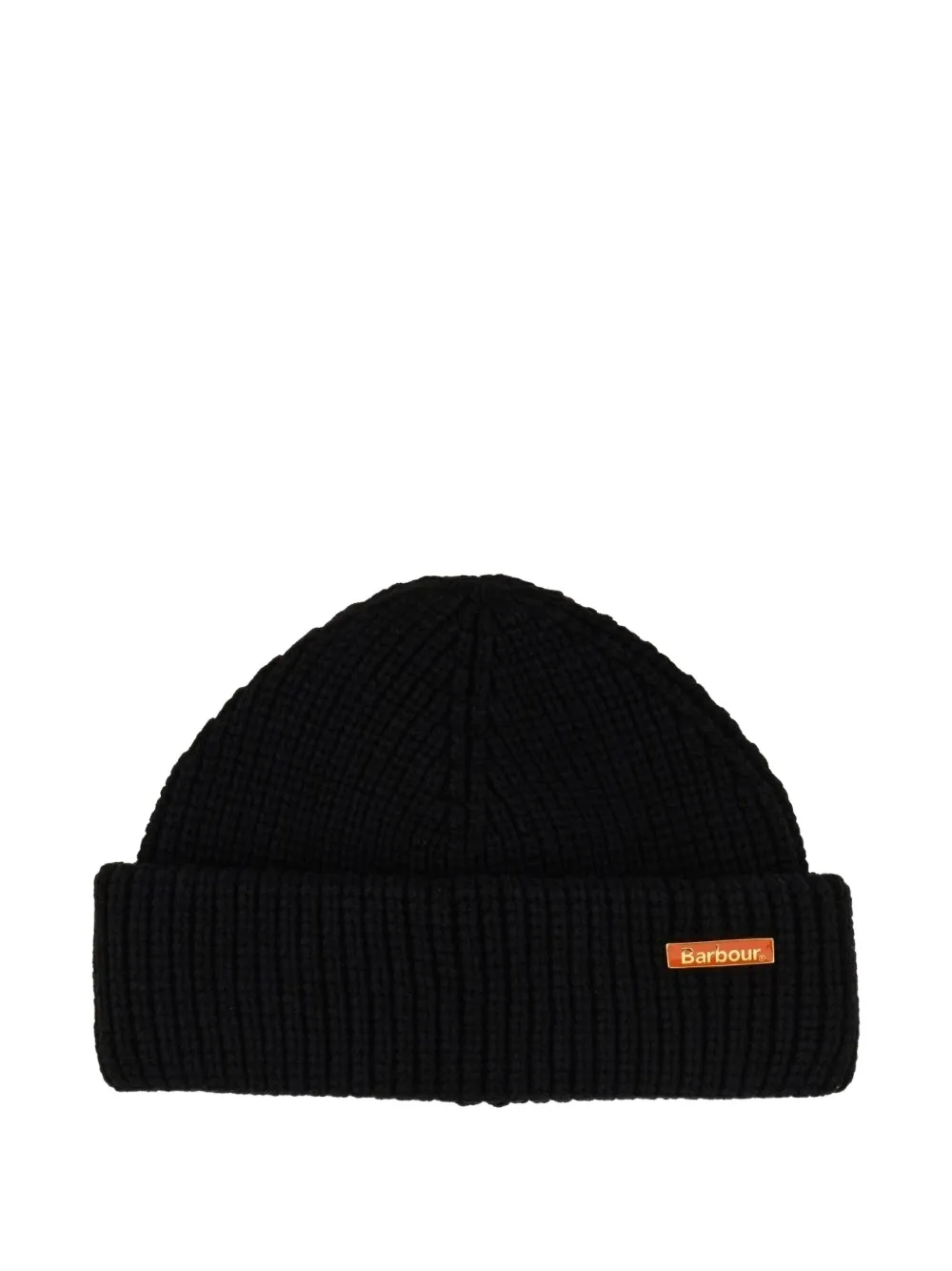 Barbour ribbed beanie Zwart