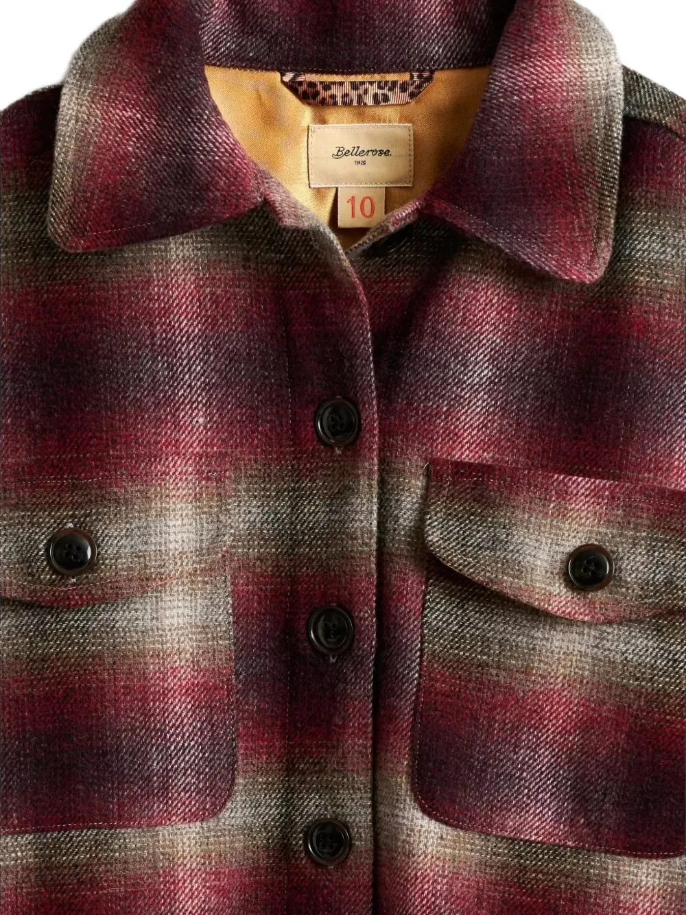 Bellerose Ariel fringed checked shirt Bruin