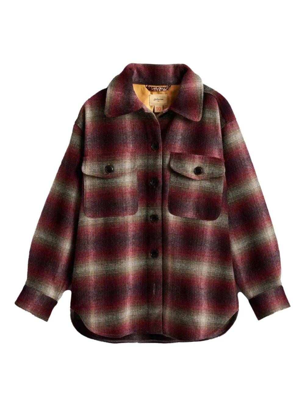 Bellerose Ariel fringed checked shirt Bruin
