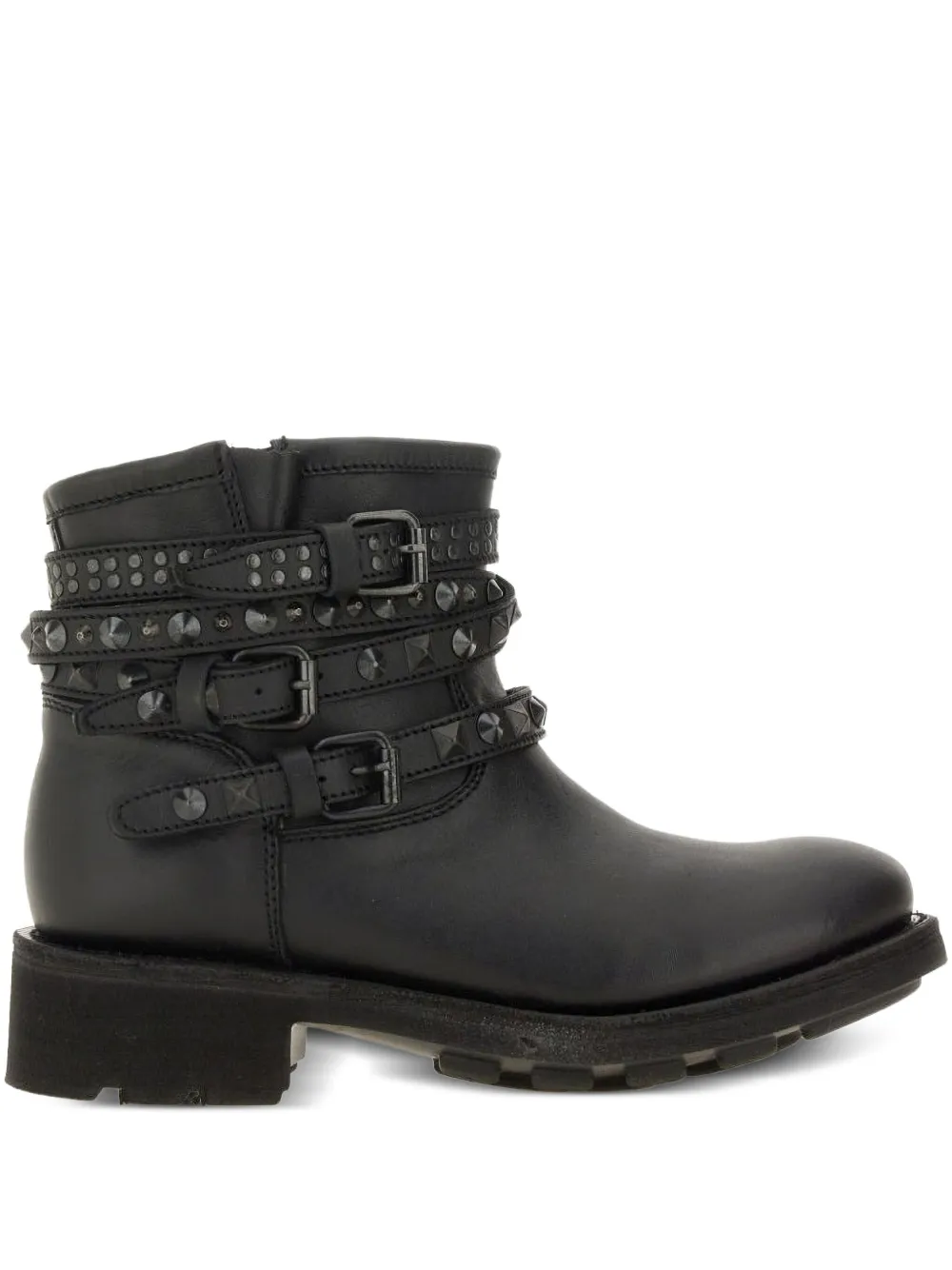 Ash buckle-studded leather boots | Black | Image 1