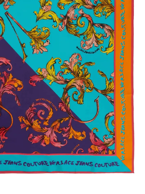 VERSACE JEANS COUTURE スカーフ Versace Jeans Couture カラーブロック スカーフ | ブルー