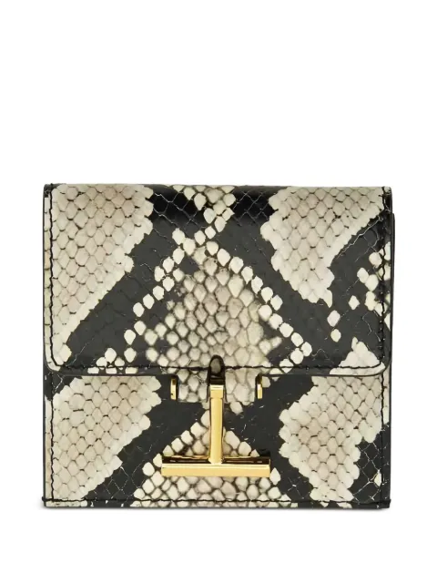 TOM FORD snakeskin-effect leather wallet
