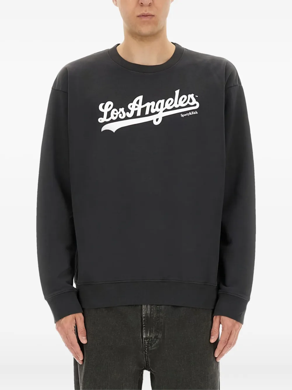 Sporty & Rich x The LA Dodgers Felpa con logo - Grigio