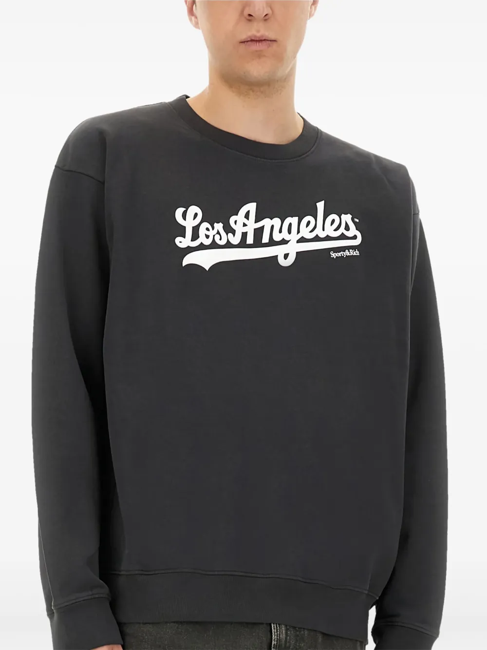 Sporty & Rich x The LA Dodgers sweater met logoprint Grijs
