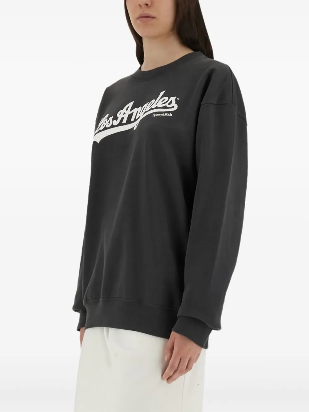 Sporty & Rich x The LA Dodgers sweater met logoprint Grijs
