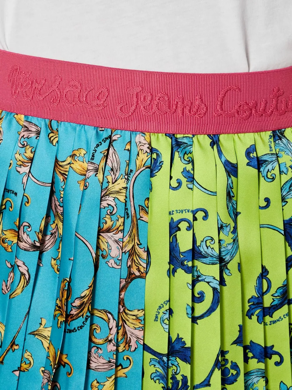 Versace Jeans Couture Pleated Skirt In Multi