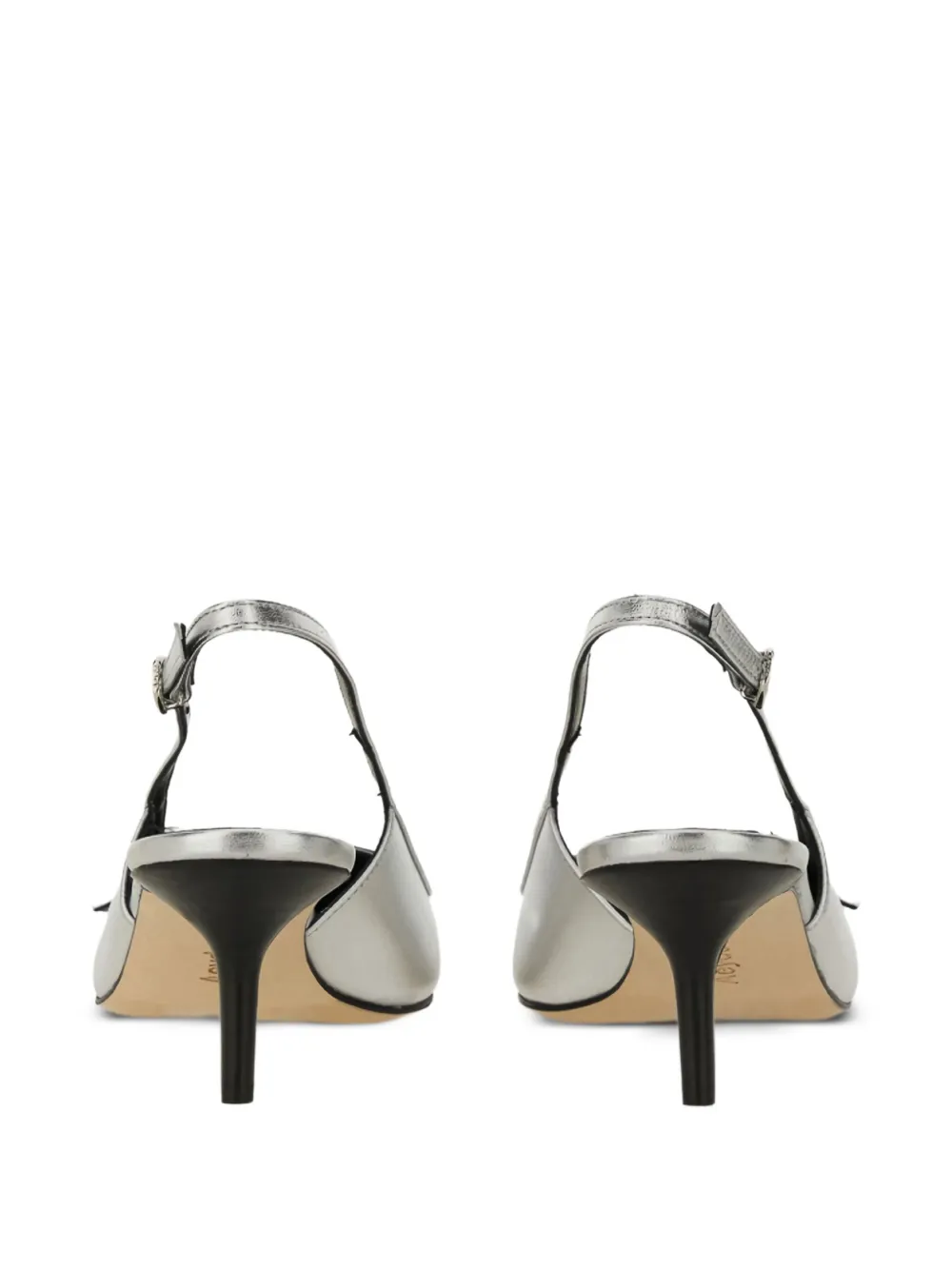 Aeyde Saba slingback pointed-toe pumps Zilver