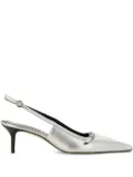 Aeyde Saba slingback pointed-toe pumps - Silver