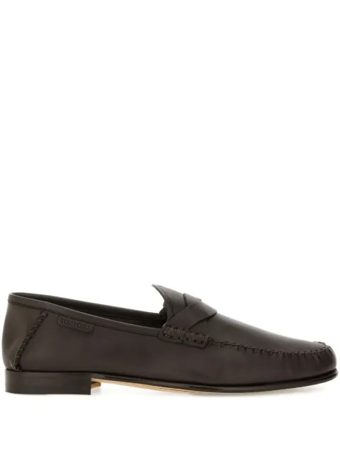 TOM FORD leather penny loafers