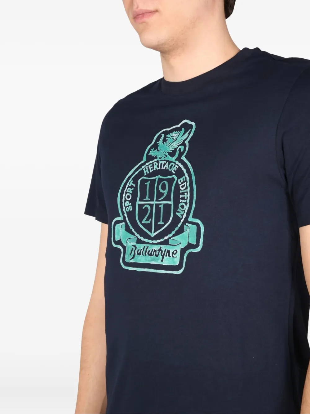 Ballantyne crest-print T-shirt Blauw