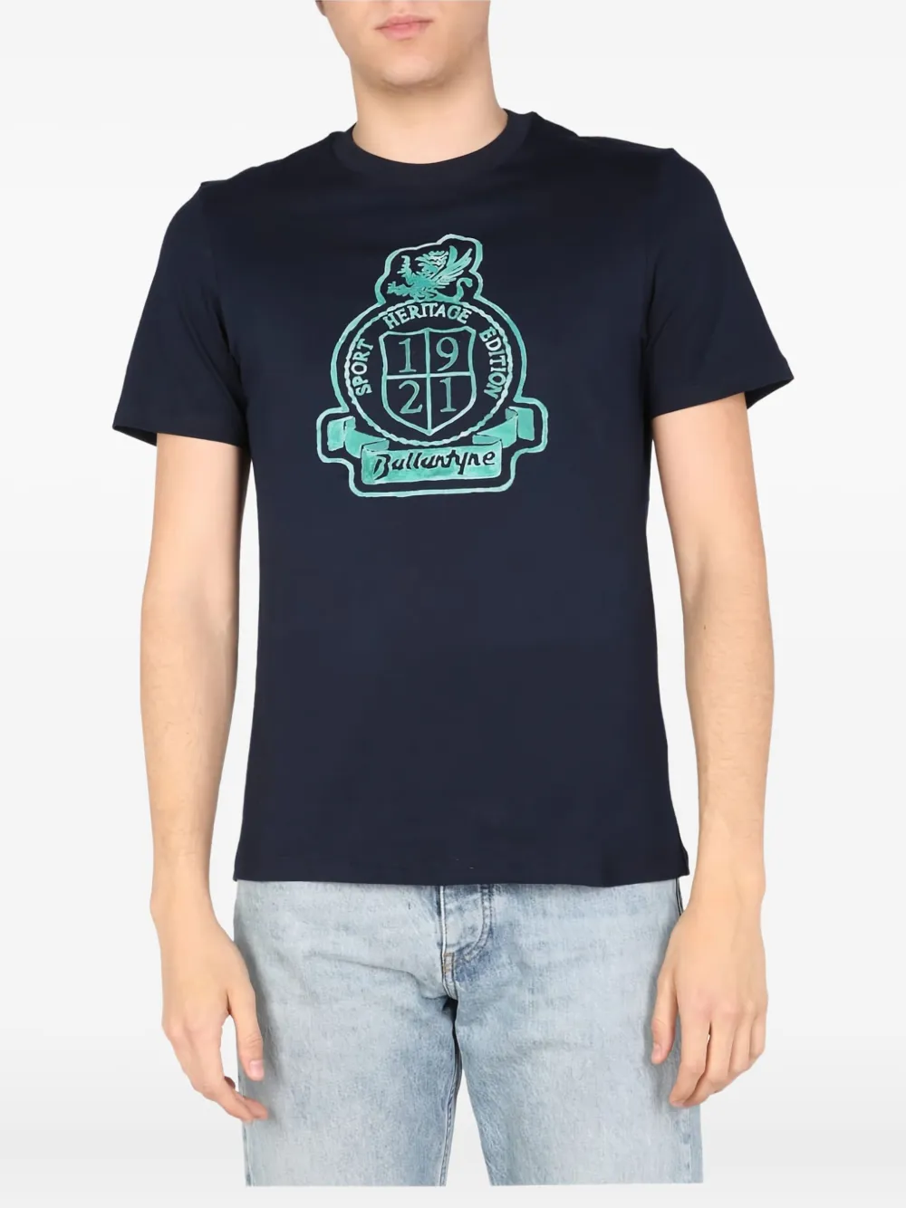 Ballantyne crest-print T-shirt Blauw