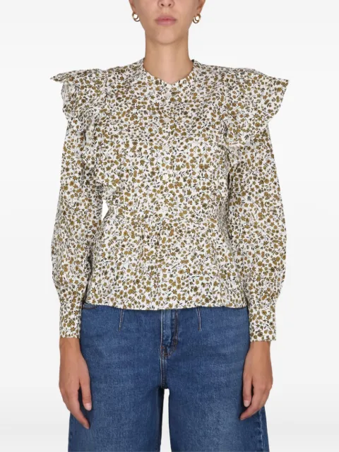 Baum Und Pferdgarten blusa con estampado floral y volantes
