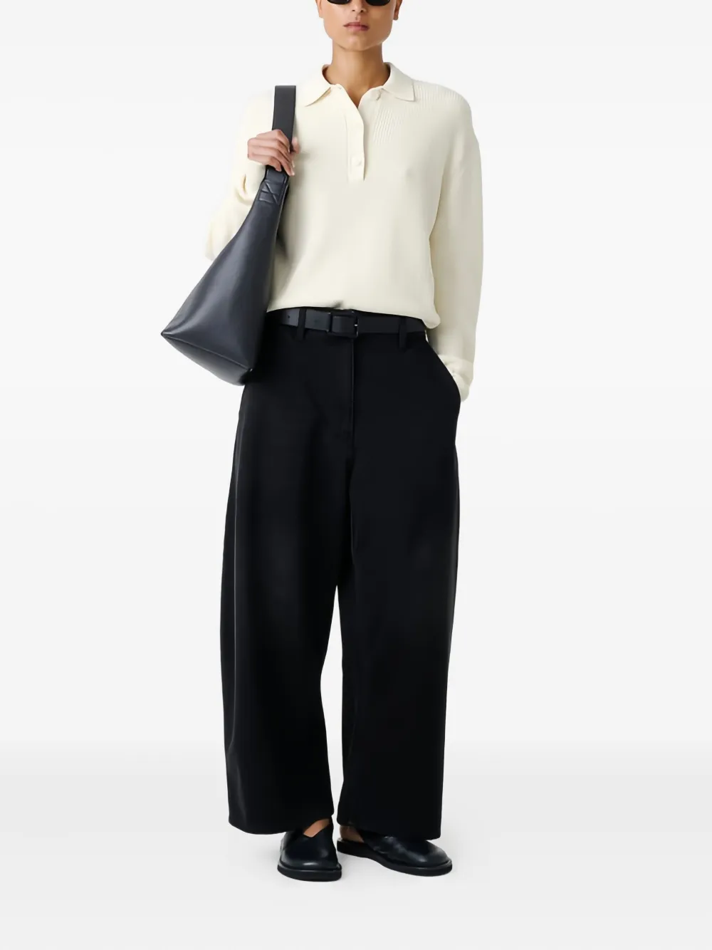 Studio Nicholson ribbed polo top | Polo Tops | Image 2