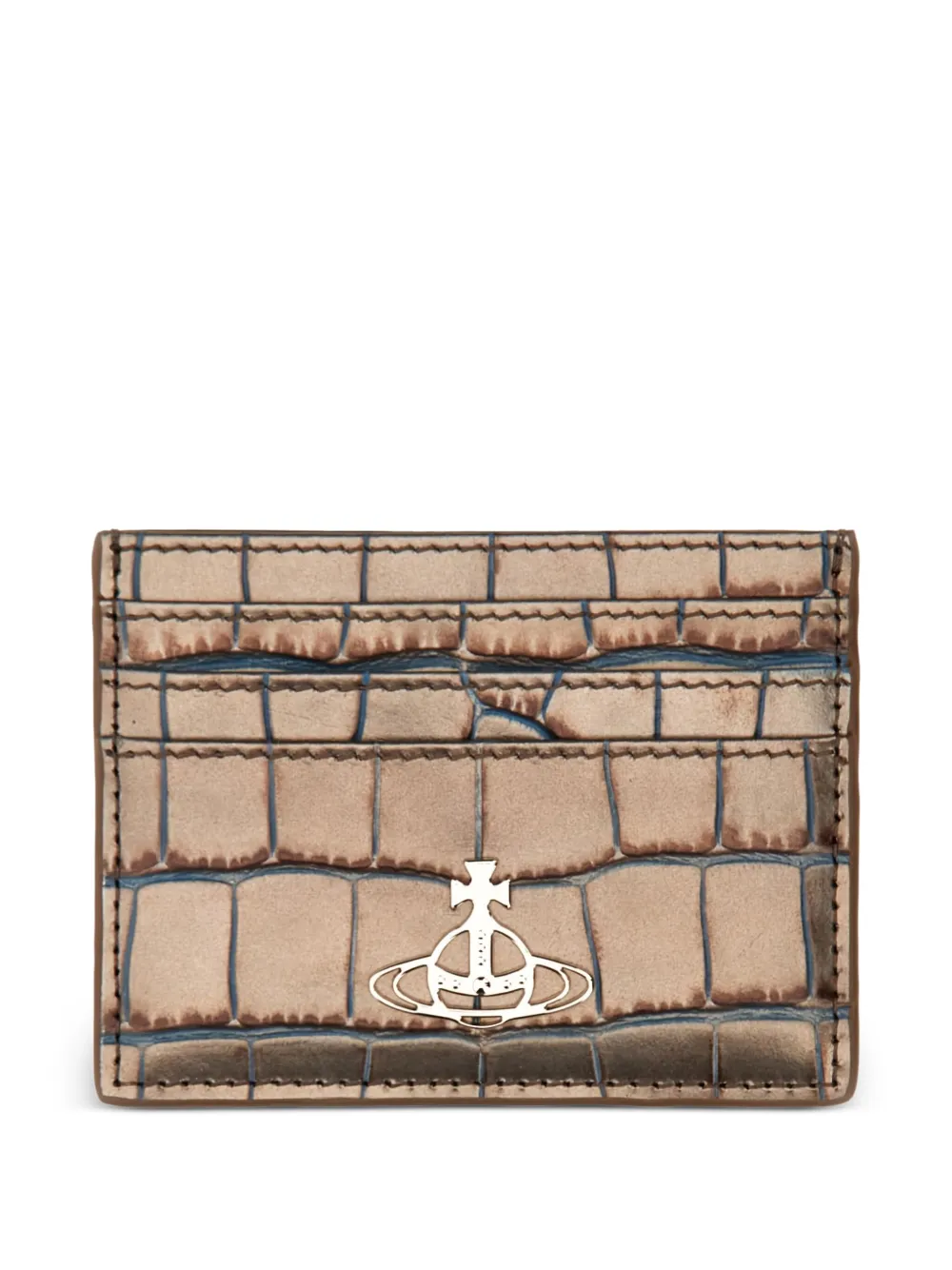 crocodile-embossed card holder