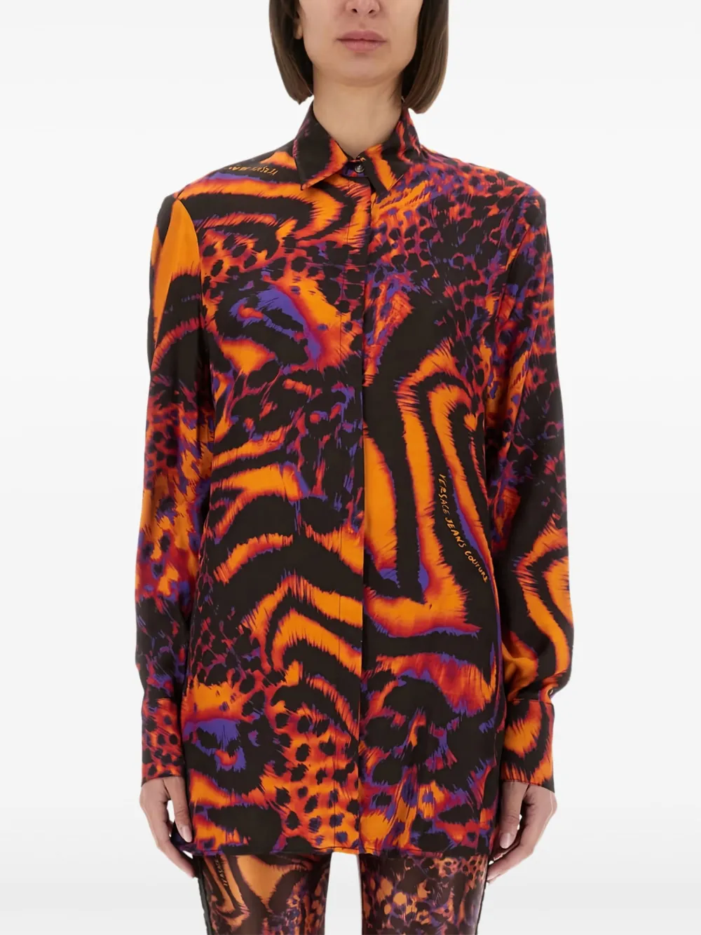 abstract animal-print shirt