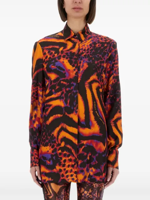 Versace Jeans Couture abstract animal-print shirt