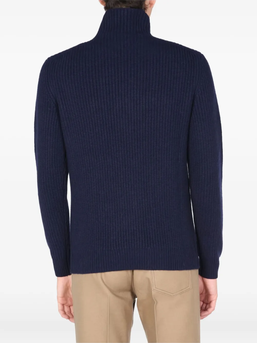 Ballantyne cable-knit turtleneck sweater Blauw