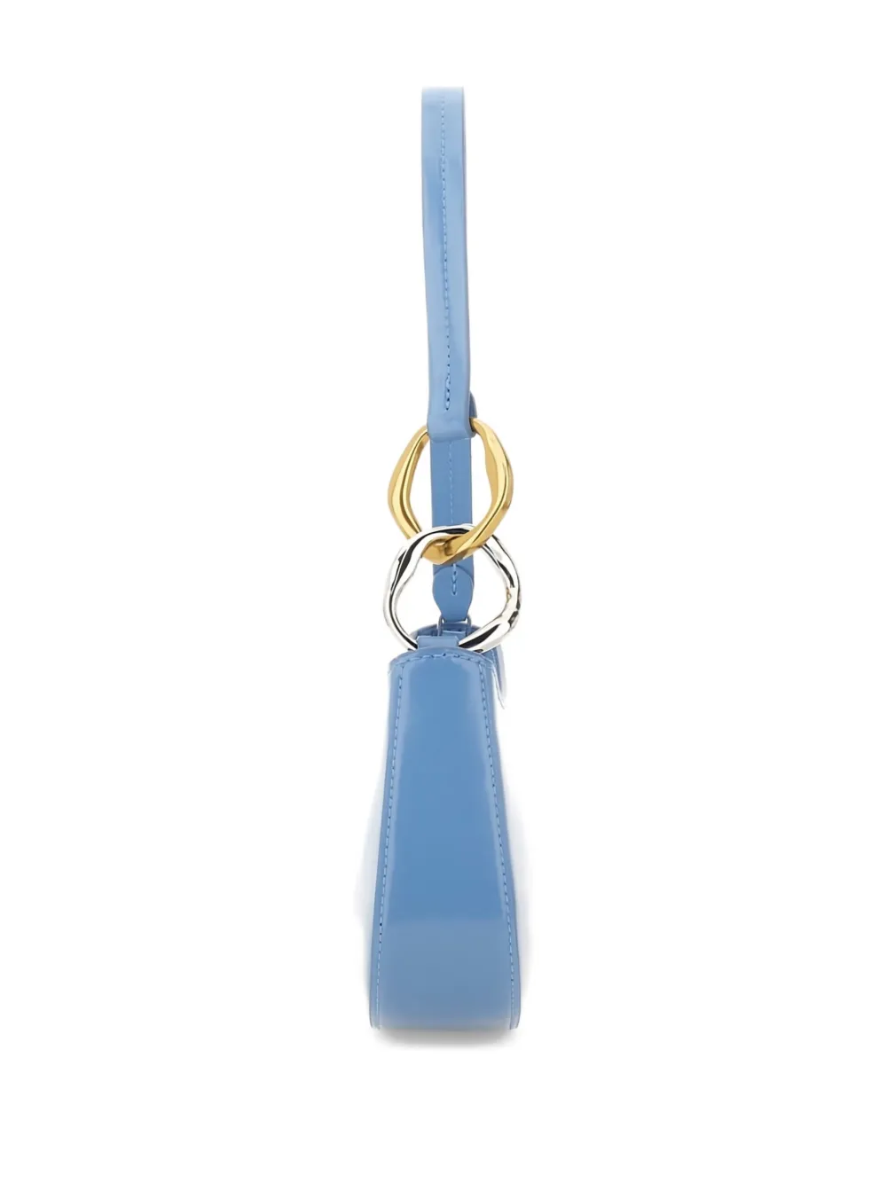 STAUD Ollie leren schoudertas Blauw