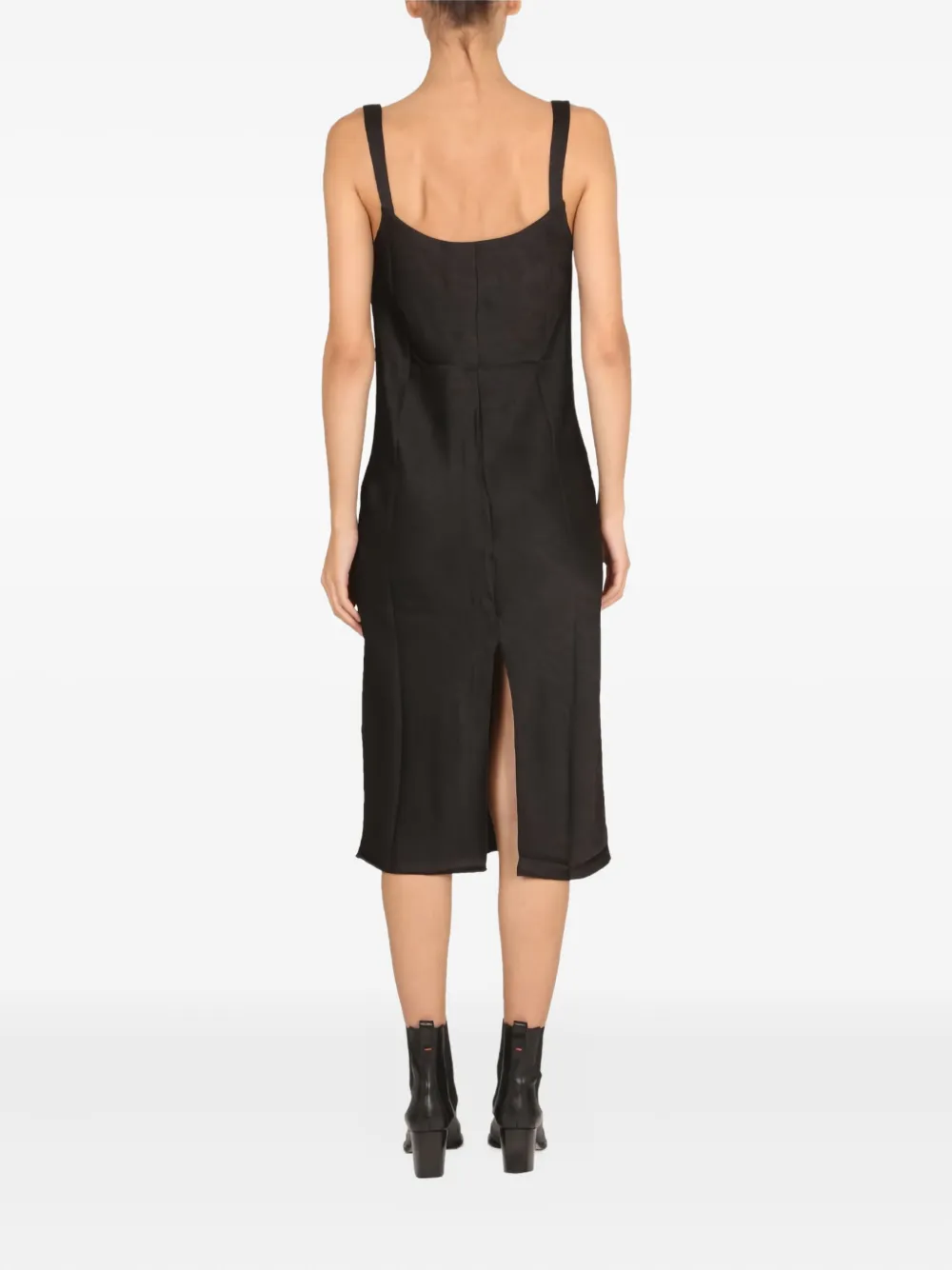 Baum Und Pferdgarten Agamora sweetheart-neck back-split dress Zwart