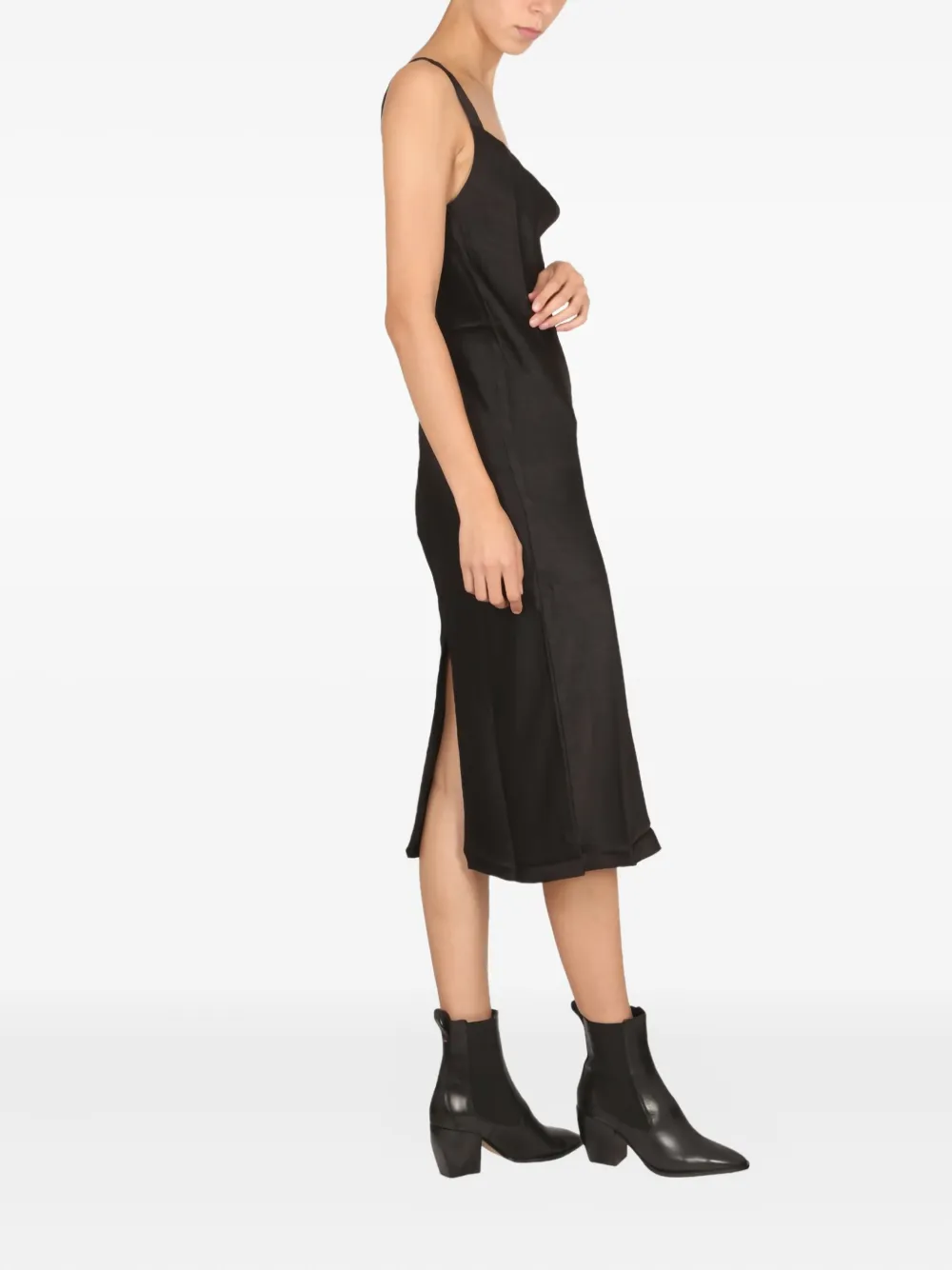 Baum Und Pferdgarten Agamora sweetheart-neck back-split dress Zwart