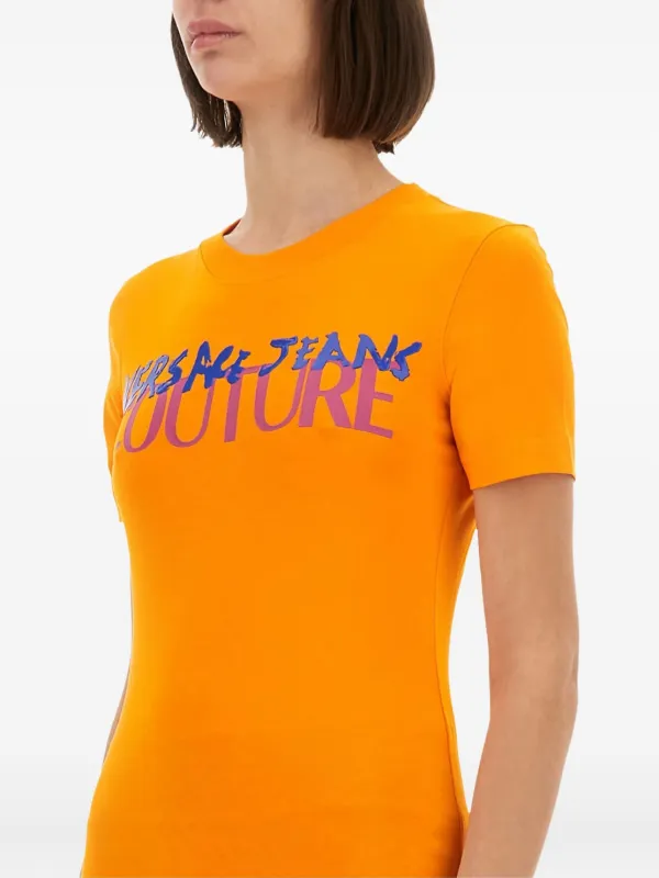 Versace Jeans Couture ロゴ Tシャツ | オレンジ | FARFETCH JP