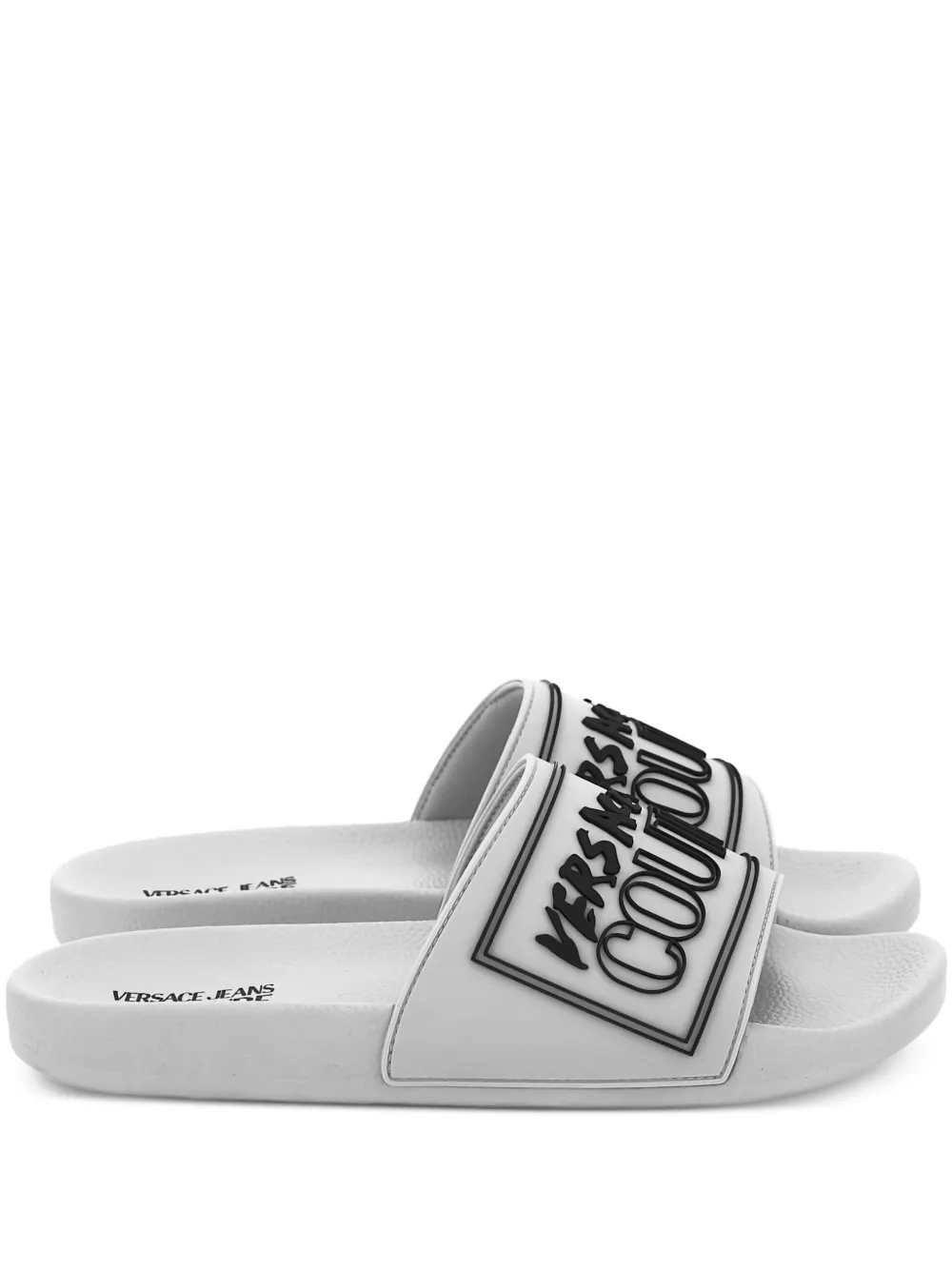 Versace Jeans Couture logo-embellished slides White