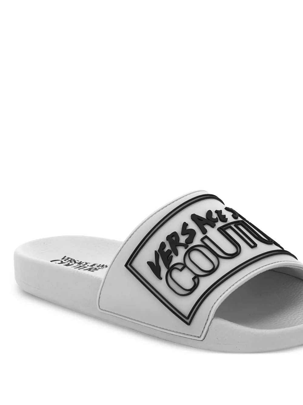 Versace Jeans Couture logo-embellished slides White