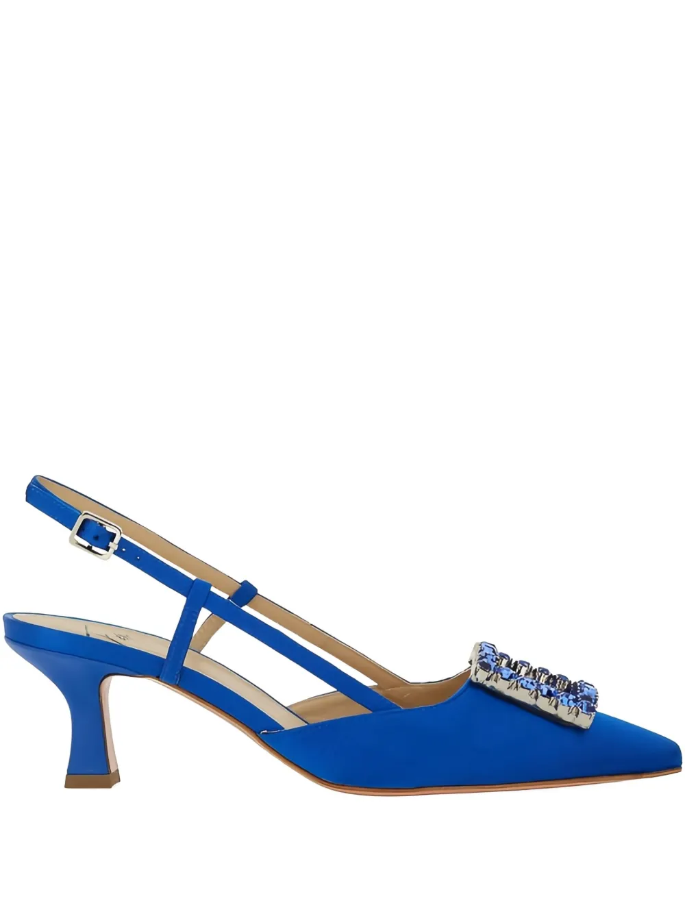 Roberto Festa 50mm Stefi satin slingback pumps Blue