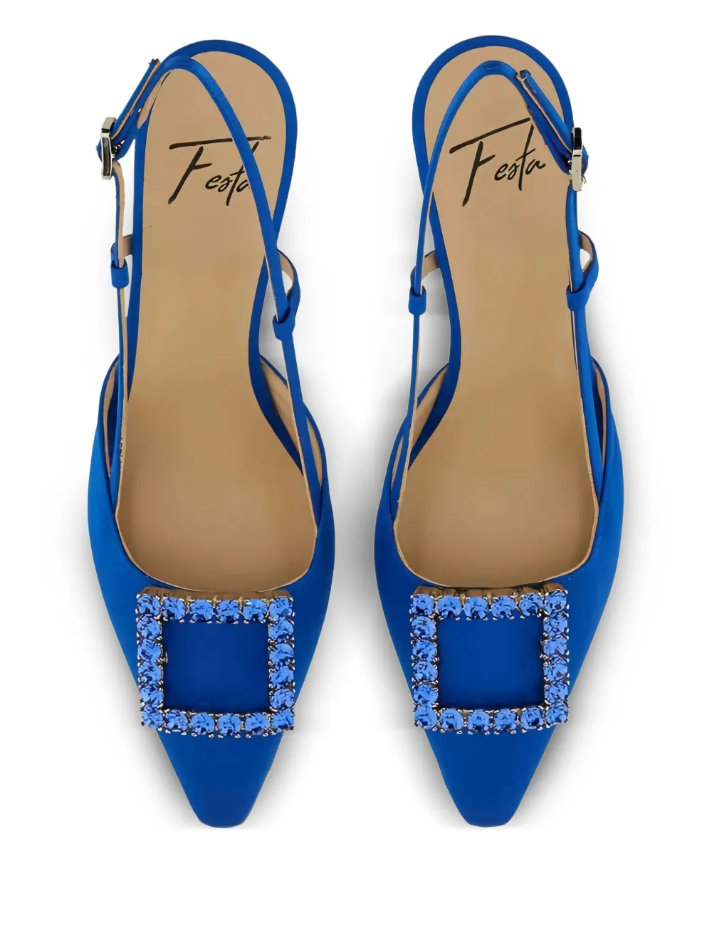 Roberto Festa 50mm Stefi satin slingback pumps Blue