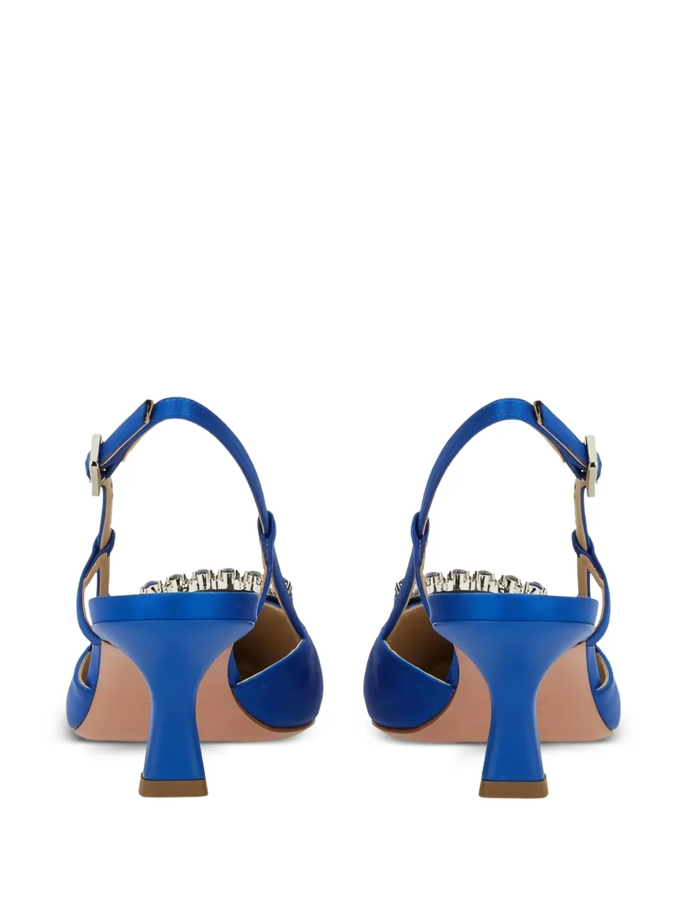Roberto Festa 50mm Stefi satin slingback pumps Blue