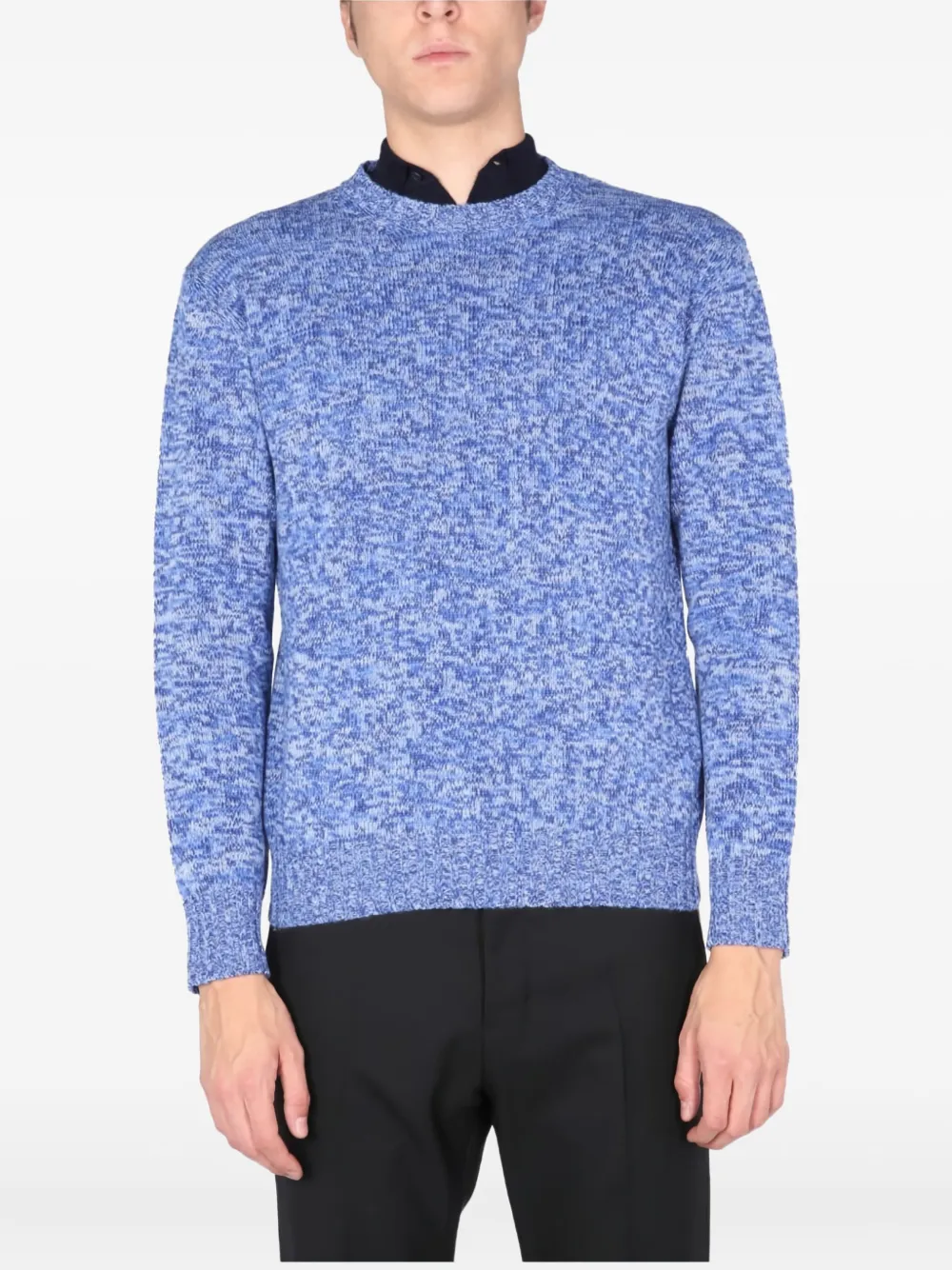 Ballantyne speckled wool sweater Blauw