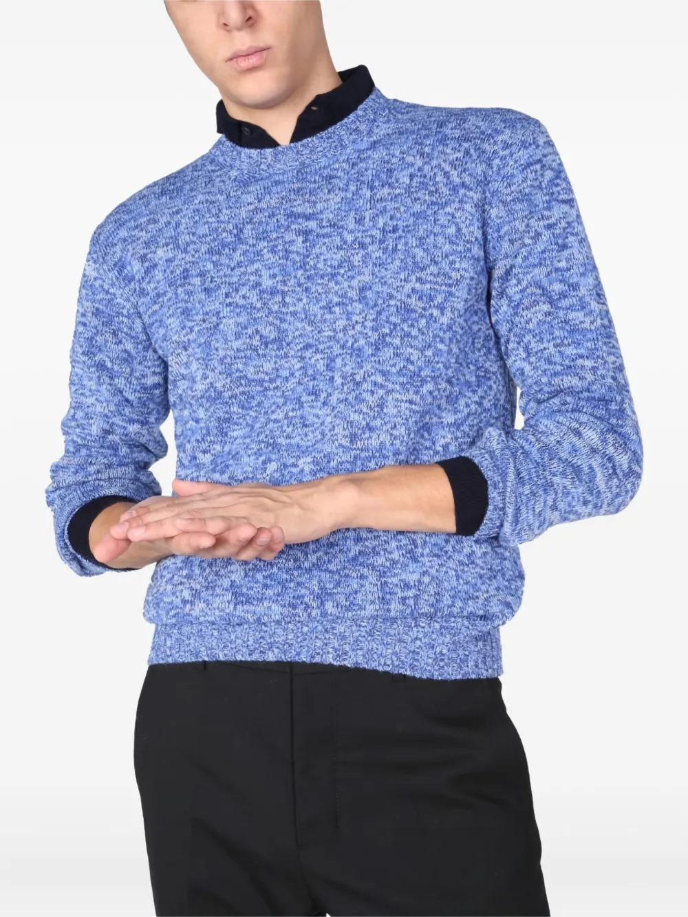Ballantyne speckled wool sweater Blauw