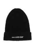 and Wander ribbed-knit beanie - Black