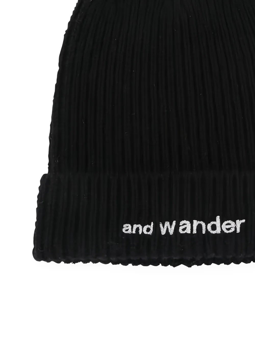 And Wander Ribgebreide muts - Zwart