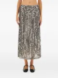 Baum Und Pferdgarten sequin-panel striped midi skirt - Grey