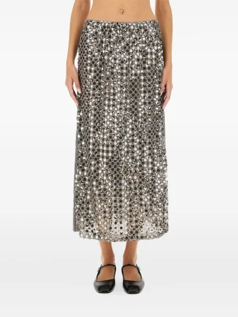 Baum Und Pferdgarten sequin-panel striped midi skirt