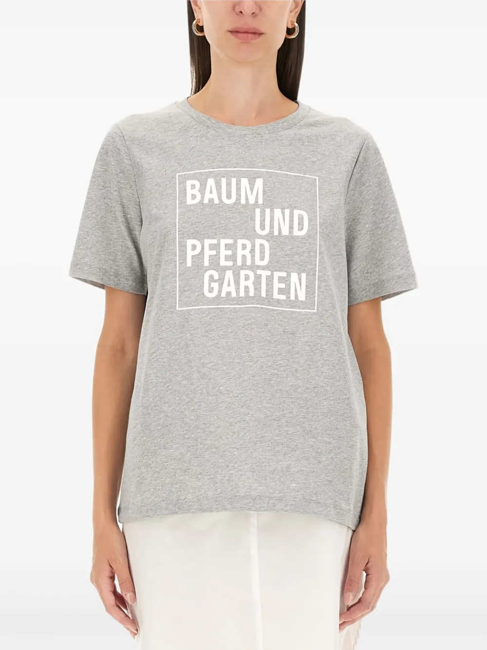 Baum Und Pferdgarten Jawo T-shirt van biologisch katoen met logo Grijs