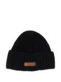Baracuta ribbed logo beanie - Black