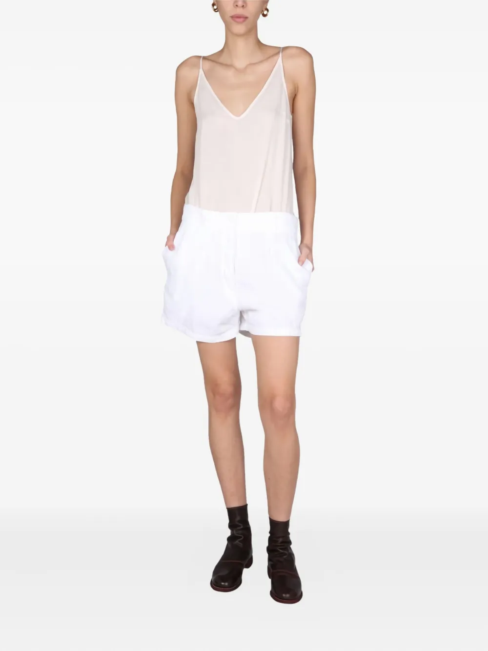 ASPESI pleated pocket shorts Wit